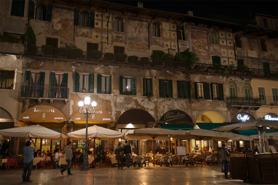 Verona Night Buildings