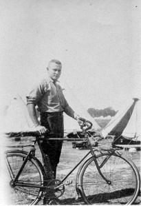 The Cyclist Corps recruit, likely at Niagara Camp early in his service